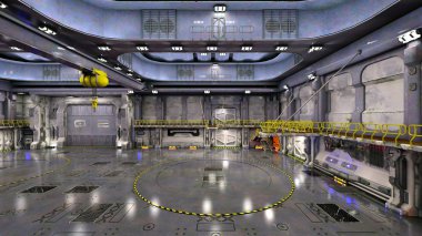 bir hangar 3d cg render