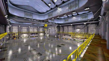 bir hangar 3d cg render