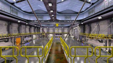 bir hangar 3d cg render