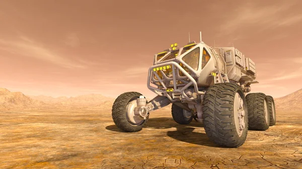 3D CG representación de un rover espacial — Foto de Stock