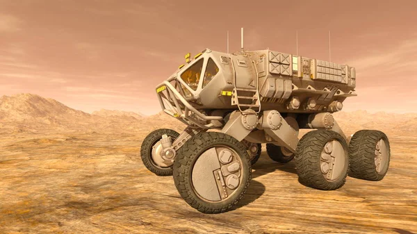 Vykreslování 3D cg prostor Rover — Stock fotografie
