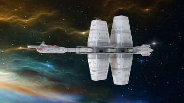 bir uzay gemisi 3d cg render