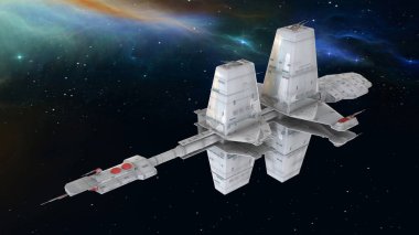 bir uzay gemisi 3d cg render