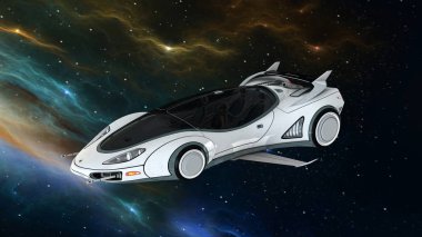 Uzay araba 3d cg render