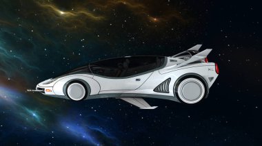 Uzay araba 3d cg render