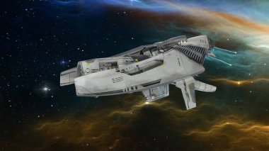 bir uzay gemisi 3d cg render