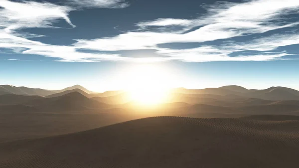 Rendering 3D CG del deserto — Foto Stock