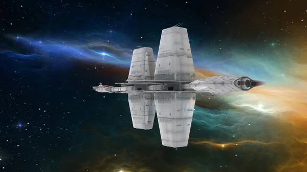 Rendering 3D CG di una nave spaziale — Foto Stock