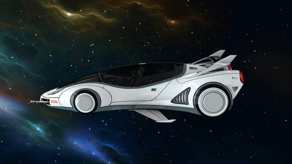3D CG renderização de um carro espacial — Fotografia de Stock