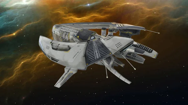 3D-cg-Darstellung eines Raumschiffs — Stockfoto