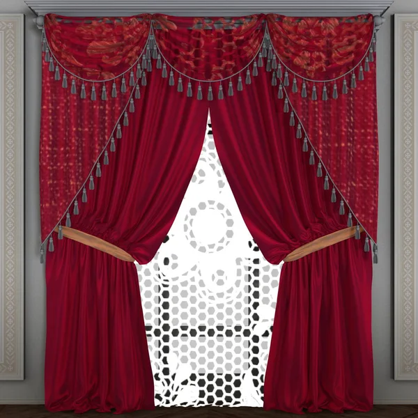 3D cg-rendering av gardinen — Stockfoto