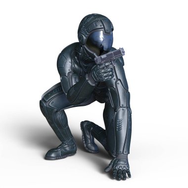 bir cyborg 3d cg render