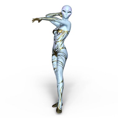 bir kadın yabancı 3d cg işleme