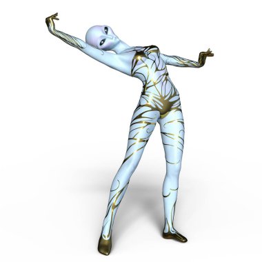 bir kadın yabancı 3d cg işleme