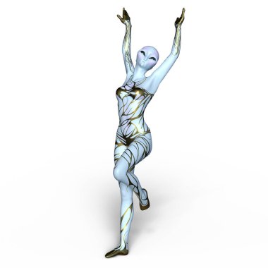 bir kadın yabancı 3d cg işleme