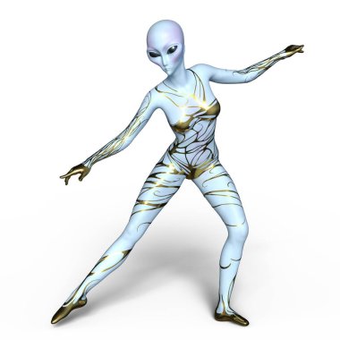 bir kadın yabancı 3d cg işleme