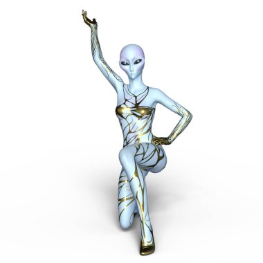 bir kadın yabancı 3d cg işleme