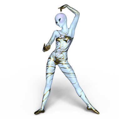 bir kadın yabancı 3d cg işleme