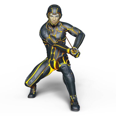 bir süper kahraman 3d cg render