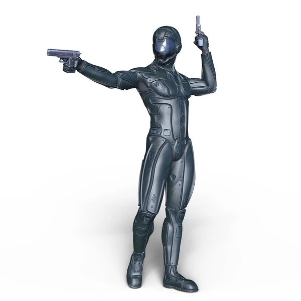 3D CG rendering of a cyborg — Stock Photo, Image