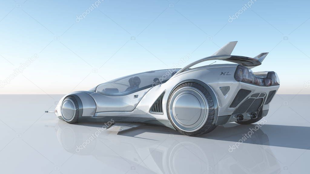 3D CG rendering of a sports car