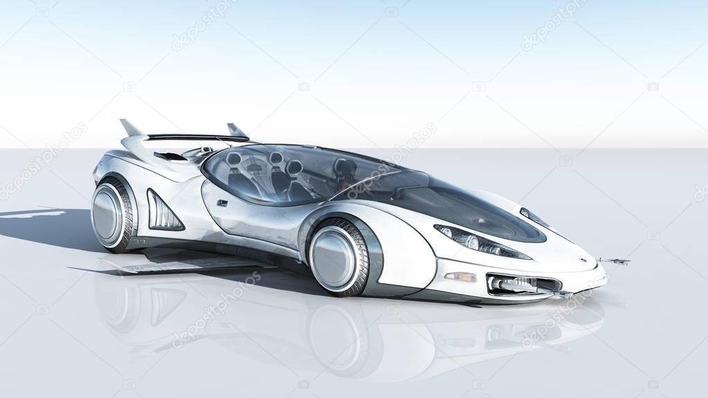 3D CG rendering of a sports car