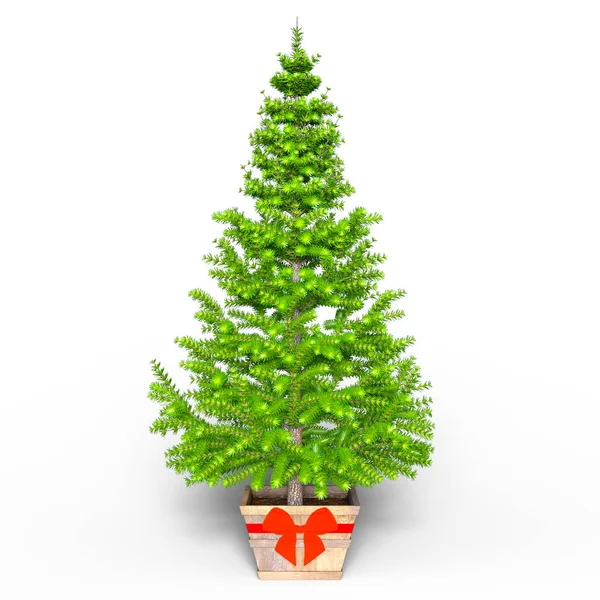 Rendering 3D CG di un albero di Natale — Foto Stock