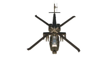 bir helikopter 3d cg render
