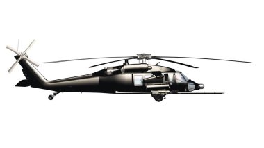 bir helikopter 3d cg render