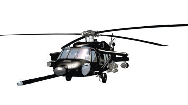 bir helikopter 3d cg render