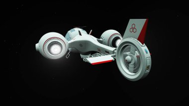bir uzay gemisi 3d cg render