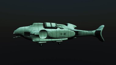 bir uzay gemisi 3d cg render
