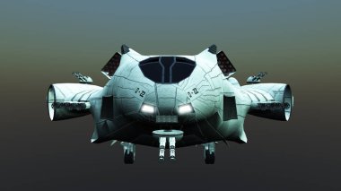 bir uzay gemisi 3d cg render
