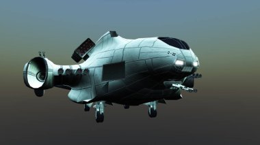 bir uzay gemisi 3d cg render