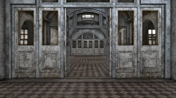 3D CG renderização das ruínas — Fotografia de Stock