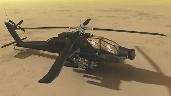Rendering 3D CG di un elicottero — Foto Stock