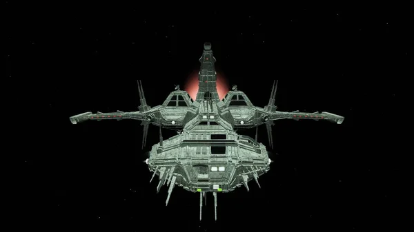 Bir uzay gemisi 3d cg render — Stok fotoğraf