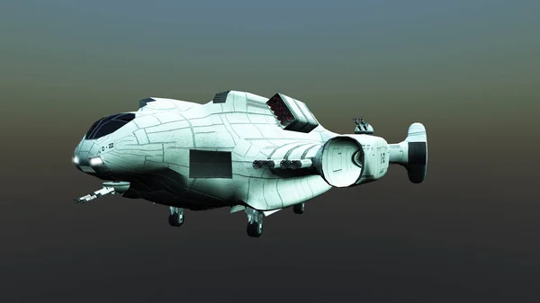 3D CG-gjengivelse av et romskip – stockfoto