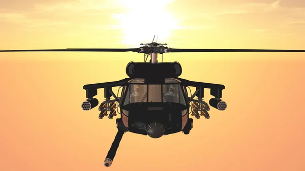 3D CG renderização de um helicóptero — Fotografia de Stock