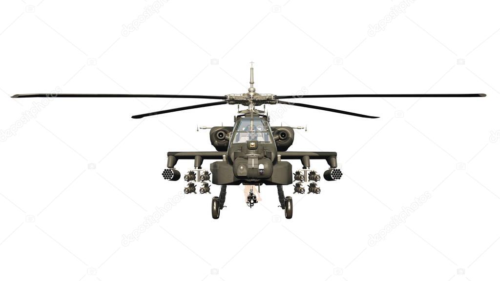 3D CG rendering of a helicopter