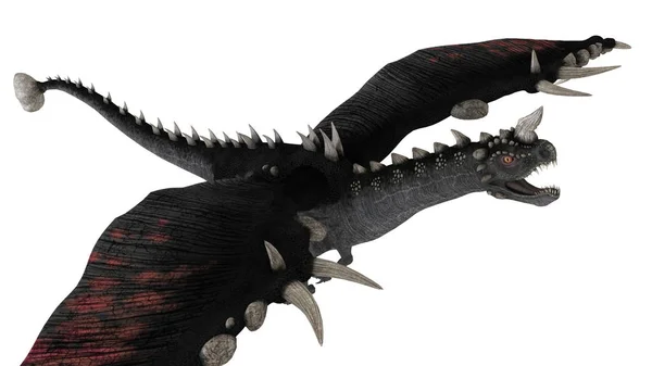 3D cg-rendering av en drake — Stockfoto