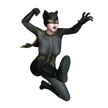 3d cg işleme süper bir kadın