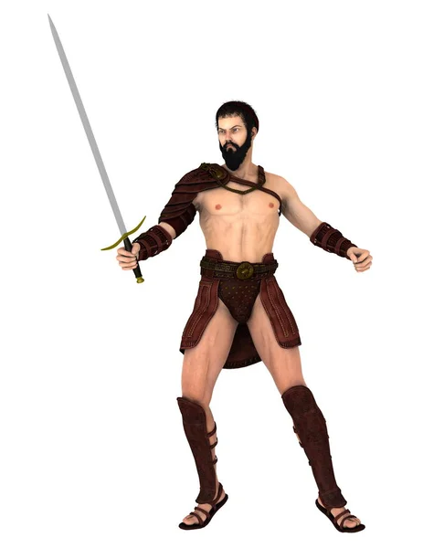 Renderowania 3D cg Gladiatora — Zdjęcie stockowe