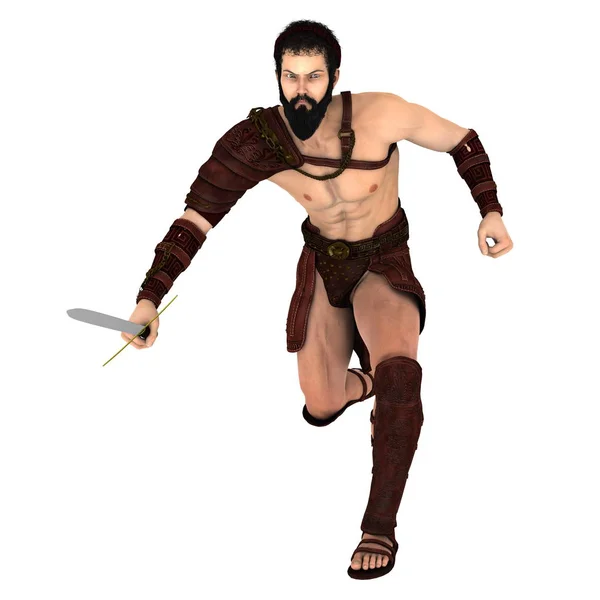 Renderowania 3D cg Gladiatora — Zdjęcie stockowe