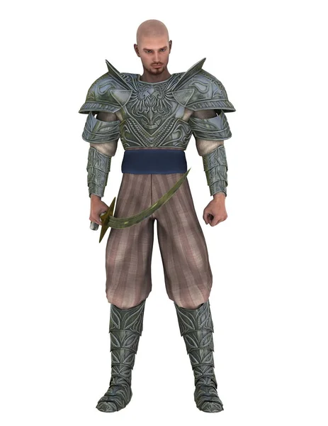 3D CG renderização de um cavaleiro — Fotografia de Stock