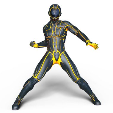 bir cyborg 3d cg render