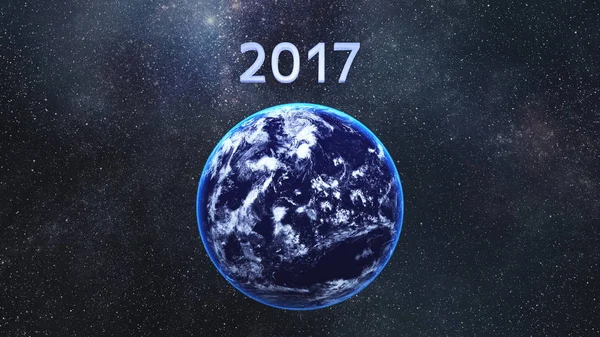 2017 en de aarde — Stockfoto
