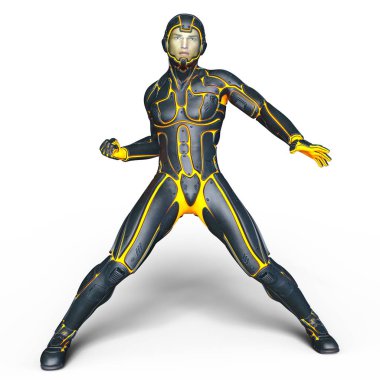 bir süper kahraman 3d cg render