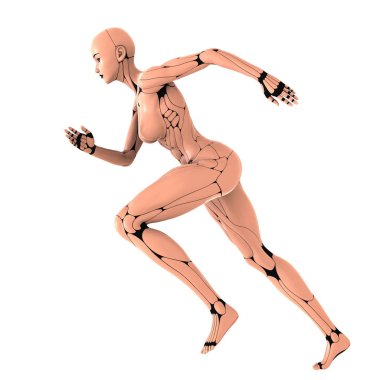 3d cg işleme bir kadın robot