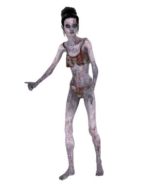 bir kadın zombi 3d cg işleme